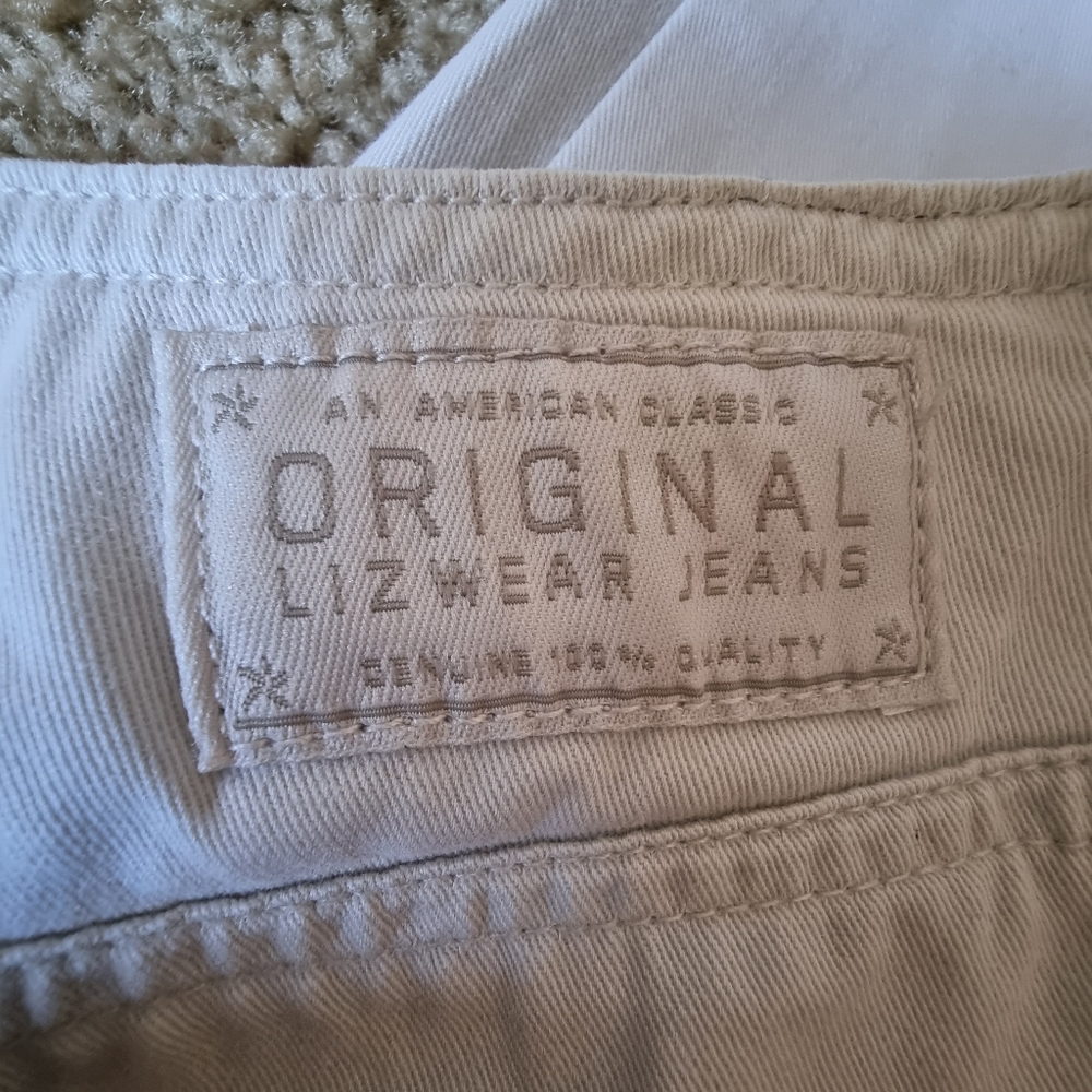 Liz Claiborne y2k vintage cream/beige Michaela cargo pants size 8P - Picture 11 of 13